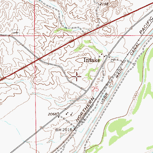 Topographic Map of 18N56E25CB__01 Well, MT