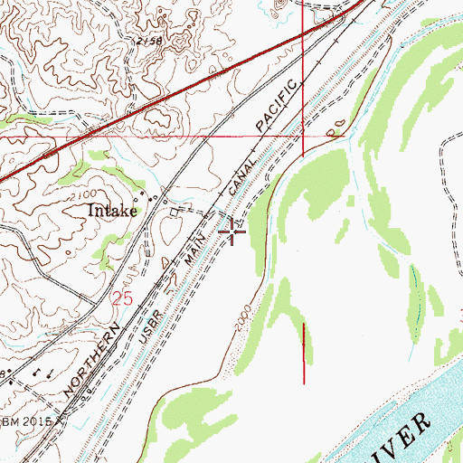 Topographic Map of 18N56E25ADBA01 Well, MT