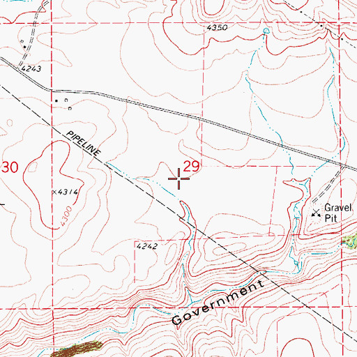 Topographic Map of 18N08E29____01 Well, MT