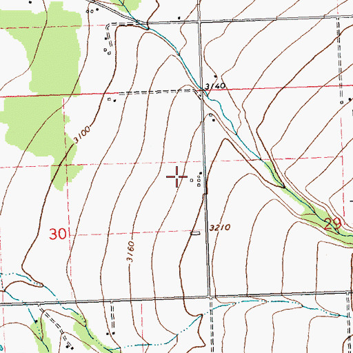 Topographic Map of 18N19W30ADA_01 Well, MT