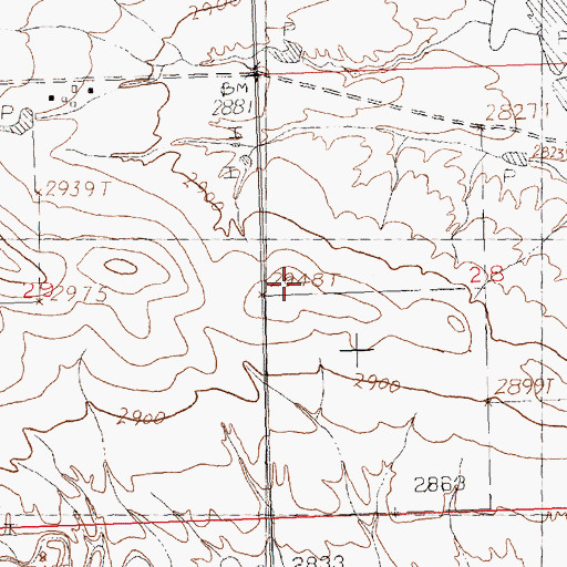 Topographic Map of 18N26E29AAA_01 Well, MT