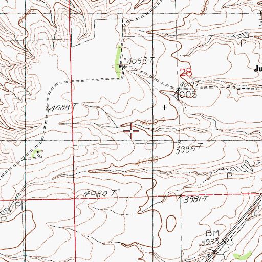 Topographic Map of 18N19E28BCA_01 Well, MT