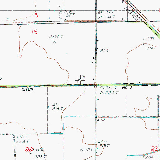 Topographic Map of Ditch Number 3, AR