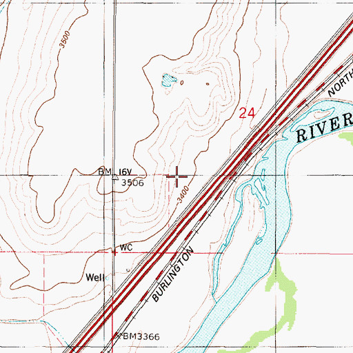 Topographic Map of 18N01W24C___01 Well, MT