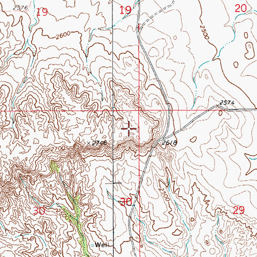 Topographic Map of 18N55E28AADC01 Well, MT