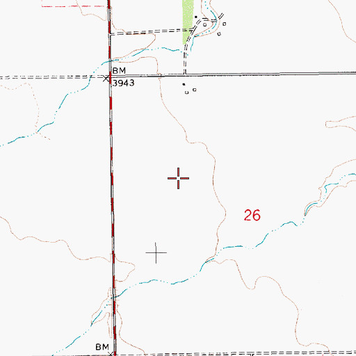 Topographic Map of 18N12E26BA__04 Well, MT