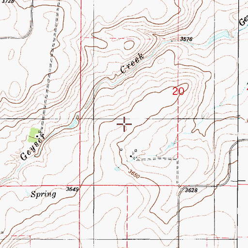 Topographic Map of 18N02E20C___02 Well, MT
