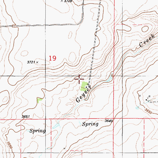 Topographic Map of 18N02E19D___01 Well, MT