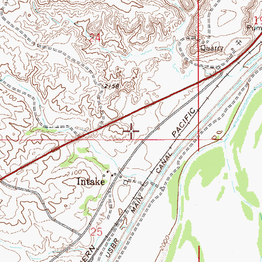 Topographic Map of 18N56E24DCDD02 Well, MT