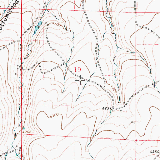 Topographic Map of 18N05E19____01 Well, MT