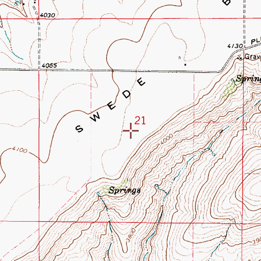 Topographic Map of 18N03E21____01 Well, MT