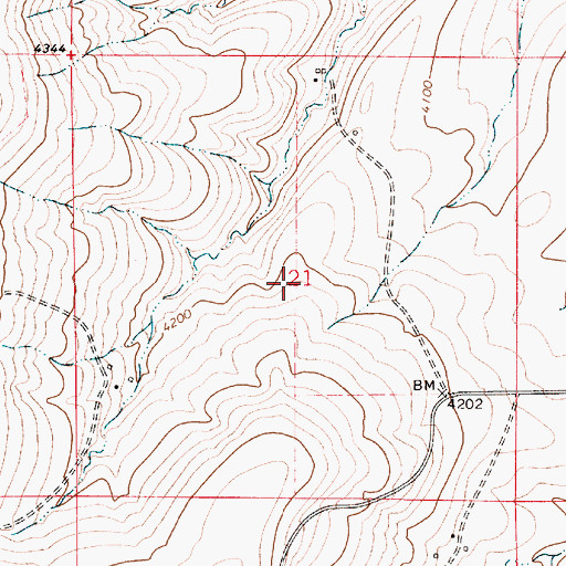 Topographic Map of 18N04E21____01 Well, MT