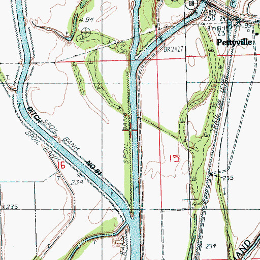 Topographic Map of Ditch Number 3, AR