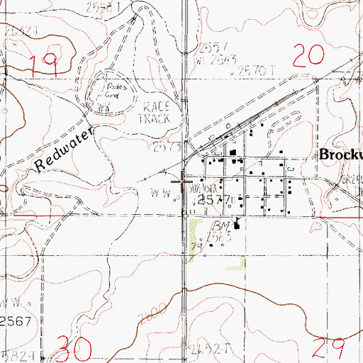 Topographic Map of 18N47E19DDD_01 Well, MT