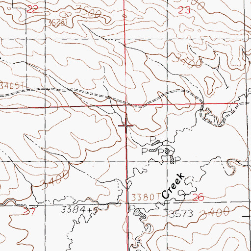 Topographic Map of 18N22E27BBD_01 Well, MT