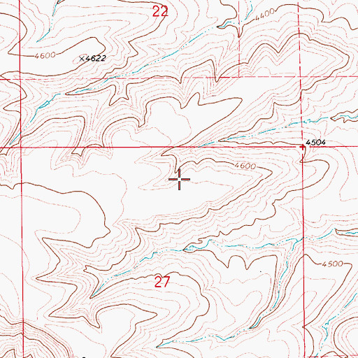 Topographic Map of 18N09E27AB__01 Spring, MT