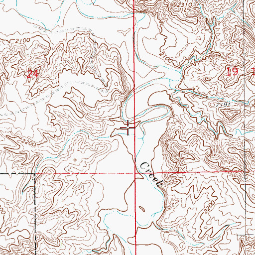 Topographic Map of 18N57E24DDAA01 Well, MT