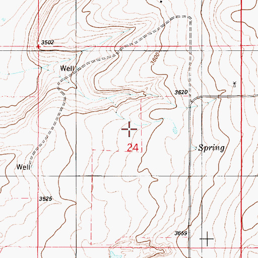 Topographic Map of 18N01E24____01 Well, MT