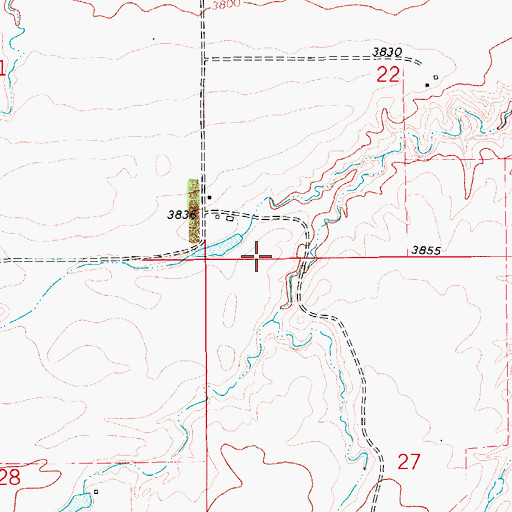 Topographic Map of 18N11E22CC__01 Well, MT