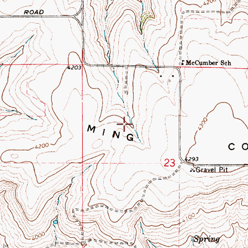 Topographic Map of 18N03E23B___01 Well, MT