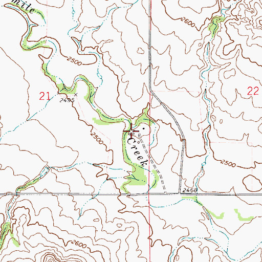 Topographic Map of 18N54E21DADC01 Well, MT