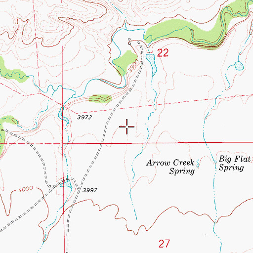 Topographic Map of 18N10E22CD__01 Spring, MT