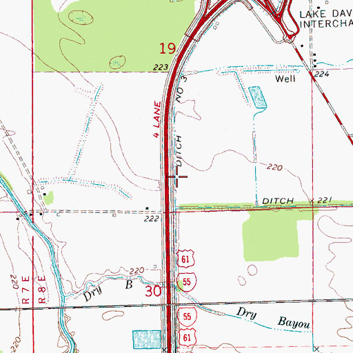 Topographic Map of Ditch Number 3, AR