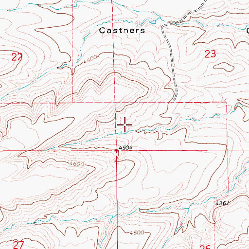 Topographic Map of 18N09E23CC__01 Spring, MT