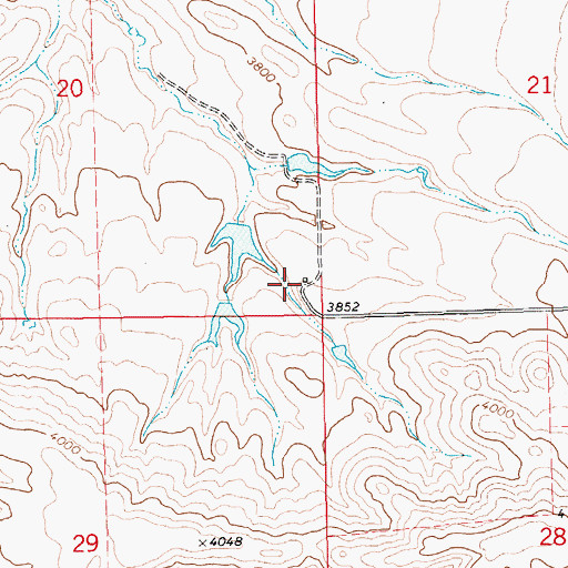 Topographic Map of 18N17E20DDD_01 Well, MT