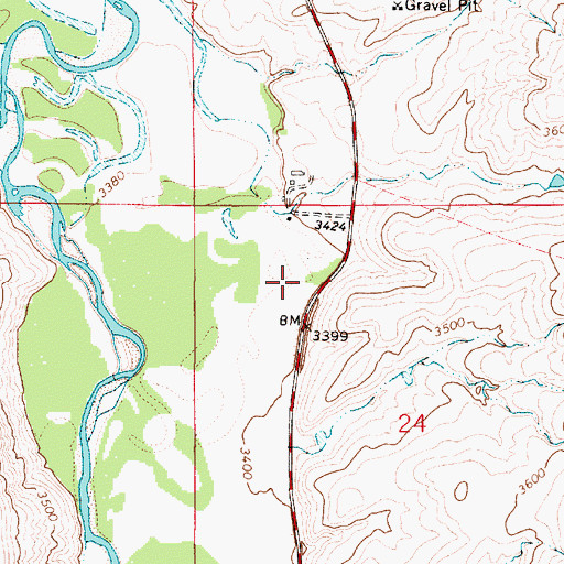 Topographic Map of 18N02E24B___01 Well, MT