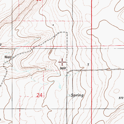 Topographic Map of 18N01E24A___01 Well, MT