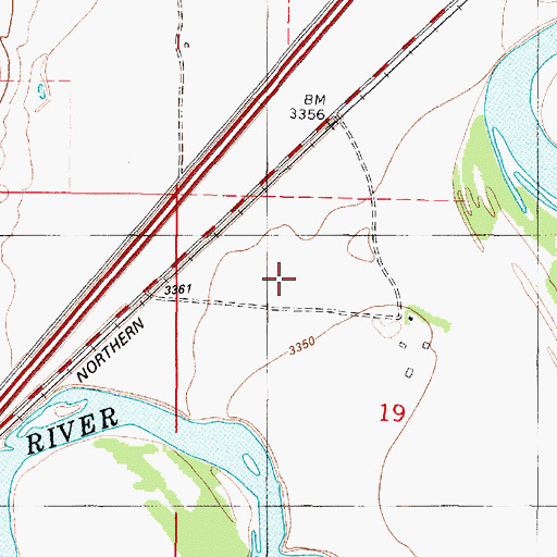 Topographic Map of 18N01E19B___01 Well, MT