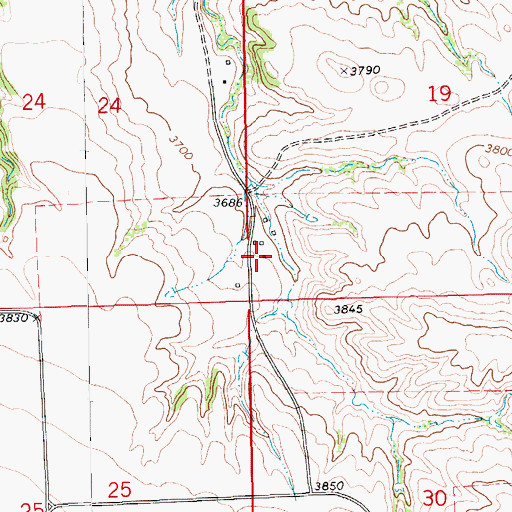 Topographic Map of 18N17E19CCC_01 Well, MT