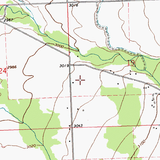 Topographic Map of 18N19W19CBAC01 Well, MT