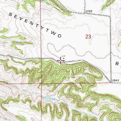 Topographic Map of 18N16E23CBD_01 Well, MT