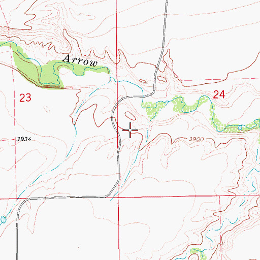 Topographic Map of 18N10E24CB__01 Spring, MT