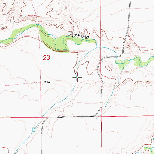Topographic Map of 18N10E23DA__01 Spring, MT