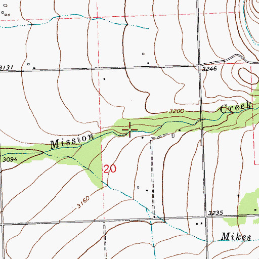 Topographic Map of 18N19W20ACA_01 Well, MT