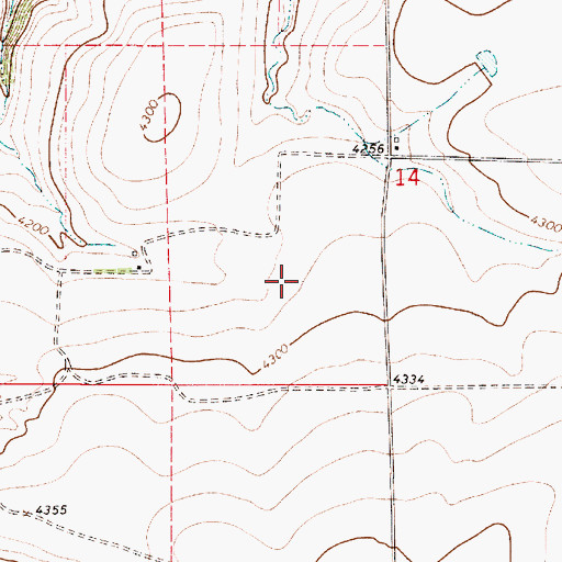 Topographic Map of 18N05E14C___01 Well, MT