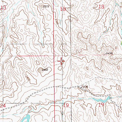 Topographic Map of 18N60E19BBB_01 Well, MT