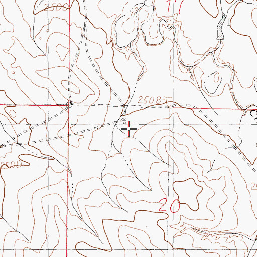 Topographic Map of 18N44E20BABC01 Well, MT