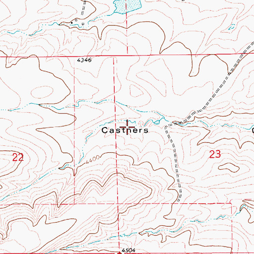 Topographic Map of 18N09E23BC__01 Spring, MT