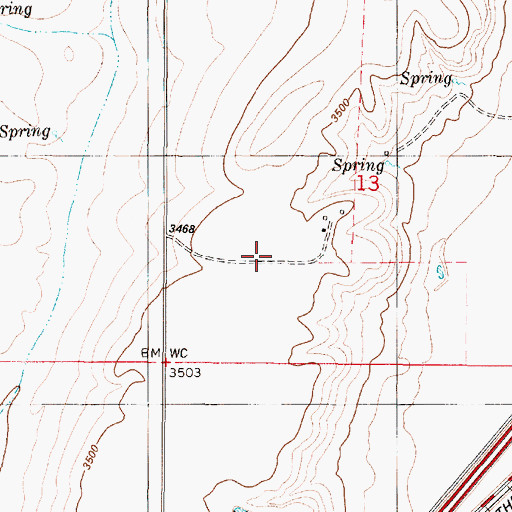 Topographic Map of 18N01W13C___01 Well, MT