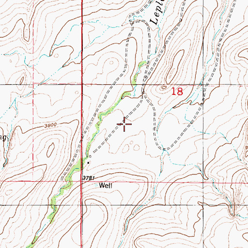 Topographic Map of 18N01W18C___01 Well, MT