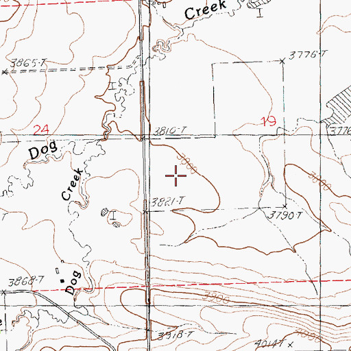 Topographic Map of 18N19E19BBB_01 Well, MT