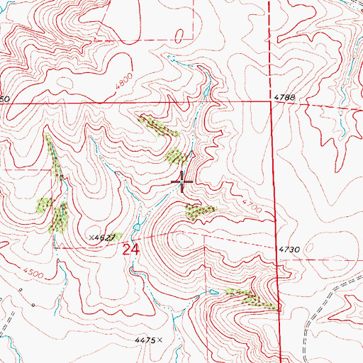 Topographic Map of 18N08E24A___01 Well, MT