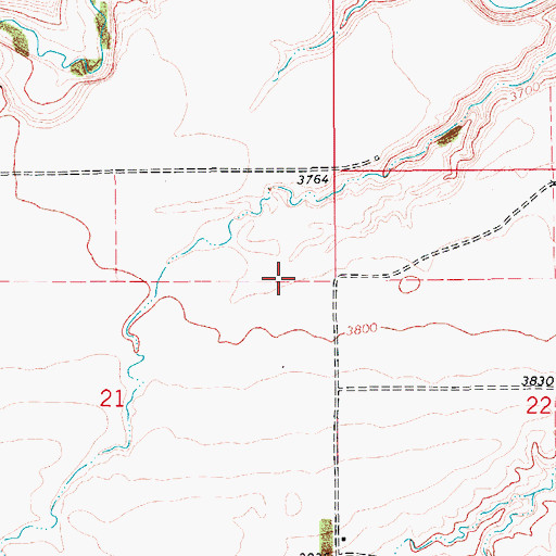 Topographic Map of 18N11E21AA__01 Spring, MT