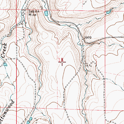Topographic Map of 18N05E18____01 Well, MT