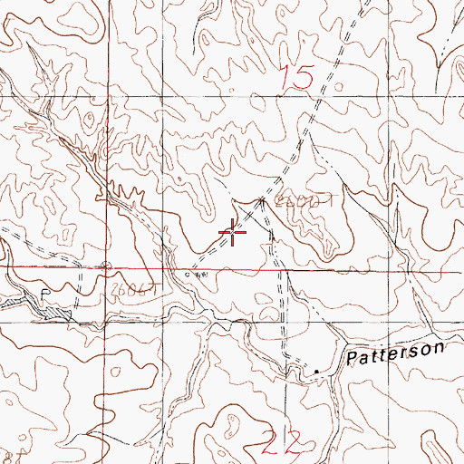 Topographic Map of 18N43E15CD__01 Well, MT