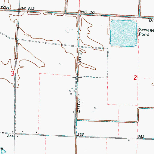 Topographic Map of Ditch Number 31, AR